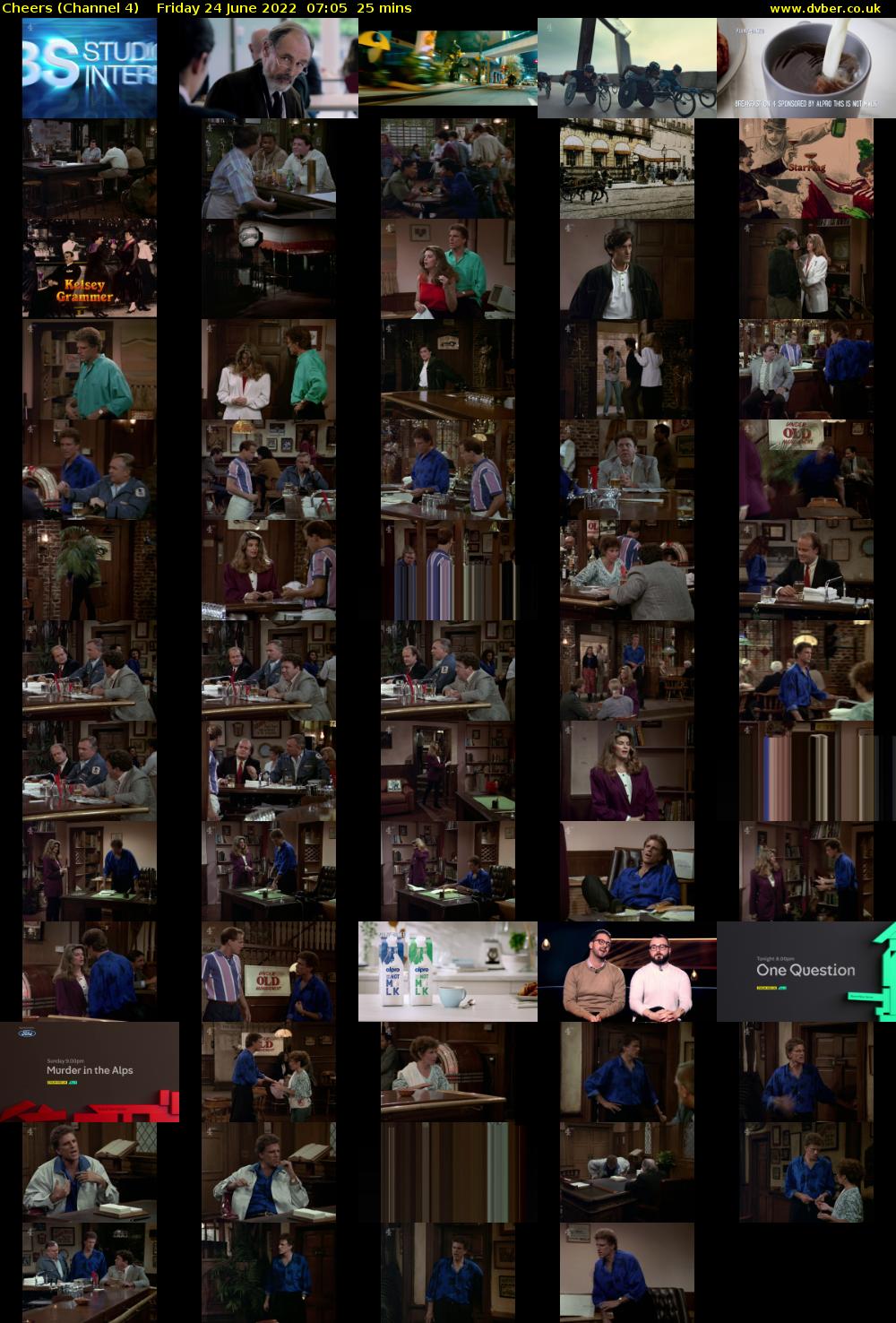 Cheers (Channel 4) Friday 24 June 2022 07:05 - 07:30