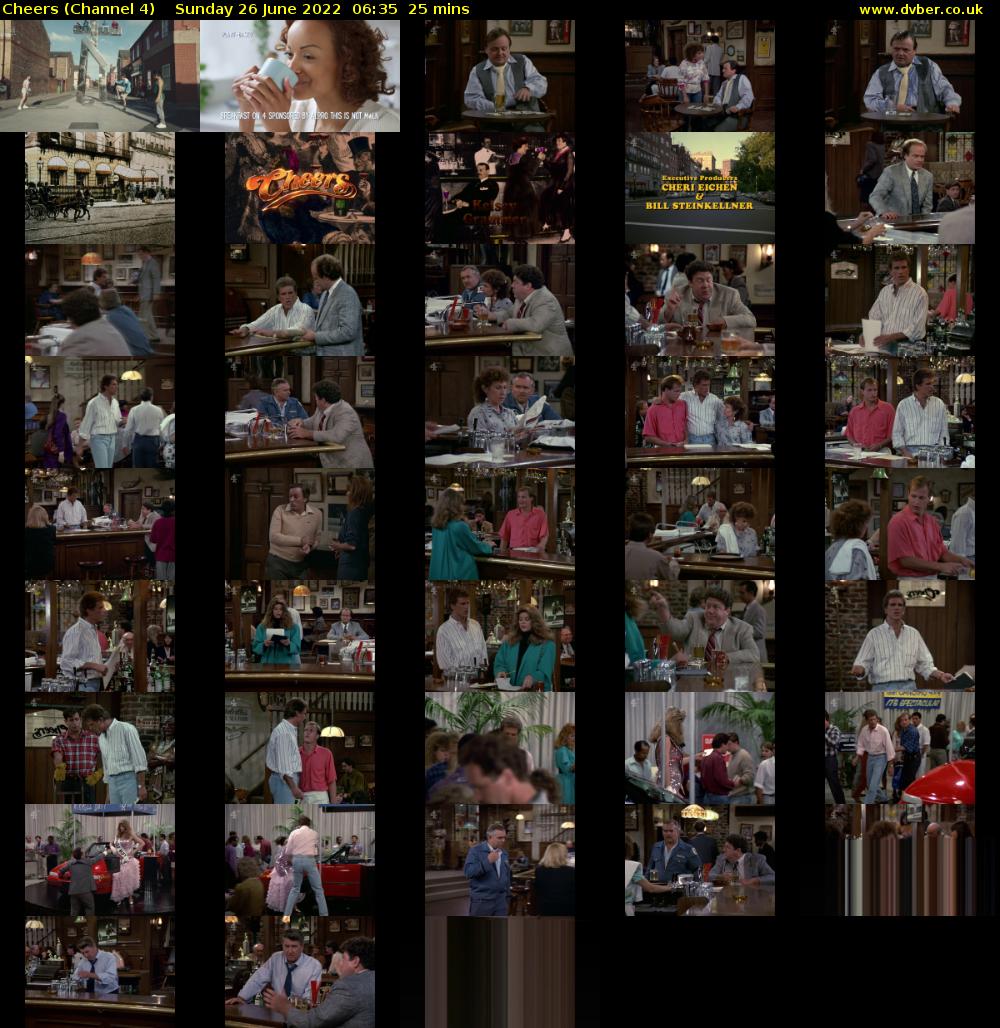 Cheers (Channel 4) Sunday 26 June 2022 06:35 - 07:00