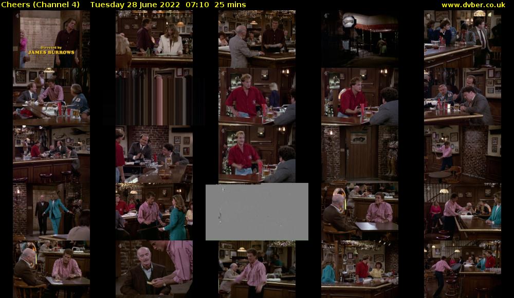 Cheers (Channel 4) Tuesday 28 June 2022 07:10 - 07:35