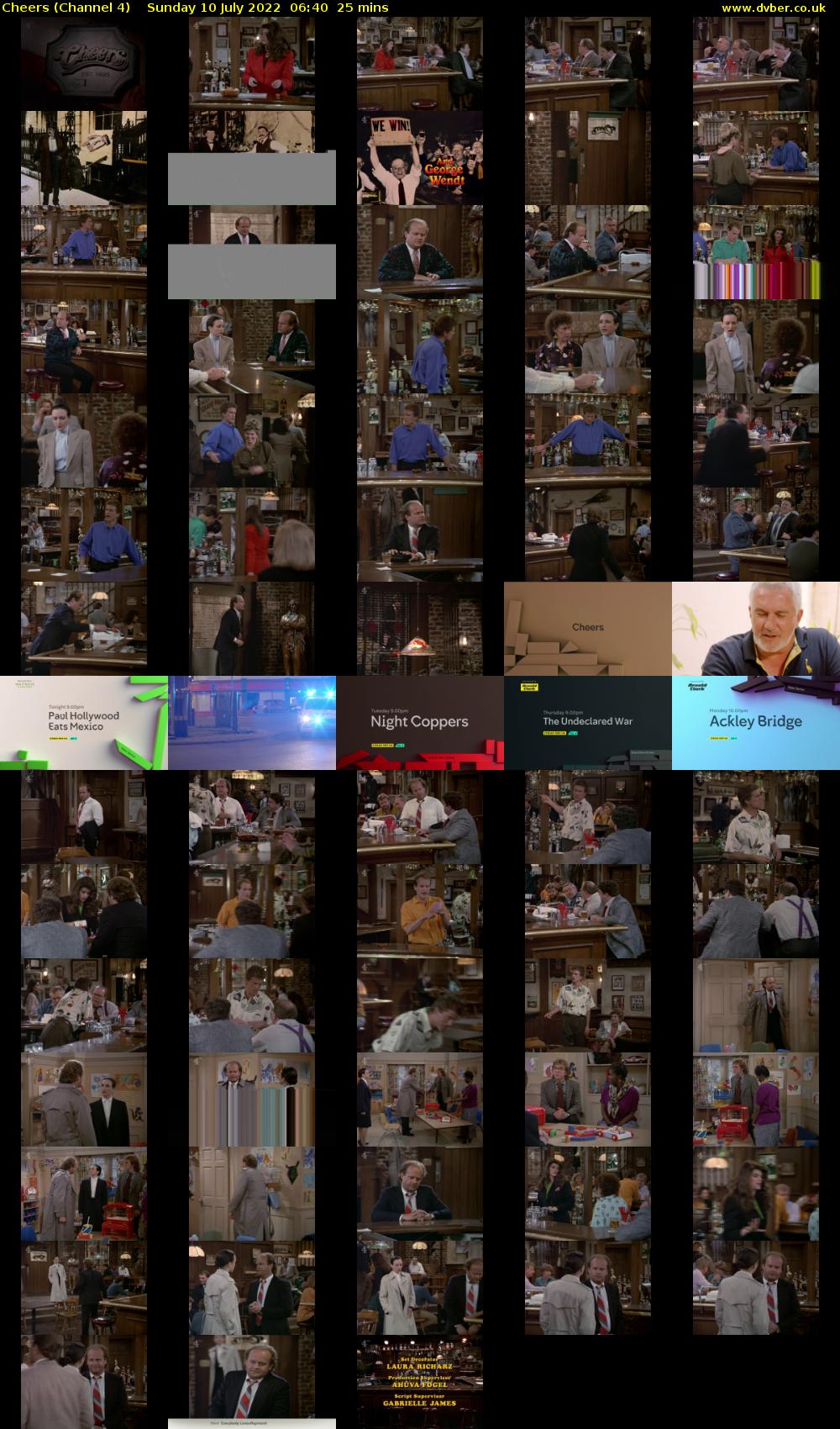 Cheers (Channel 4) Sunday 10 July 2022 06:40 - 07:05