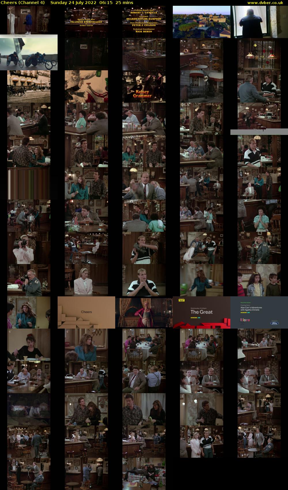 Cheers (Channel 4) Sunday 24 July 2022 06:15 - 06:40