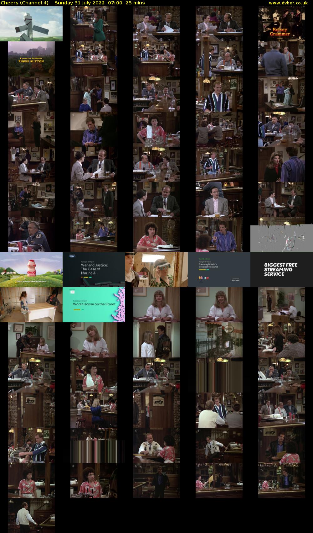 Cheers (Channel 4) Sunday 31 July 2022 07:00 - 07:25