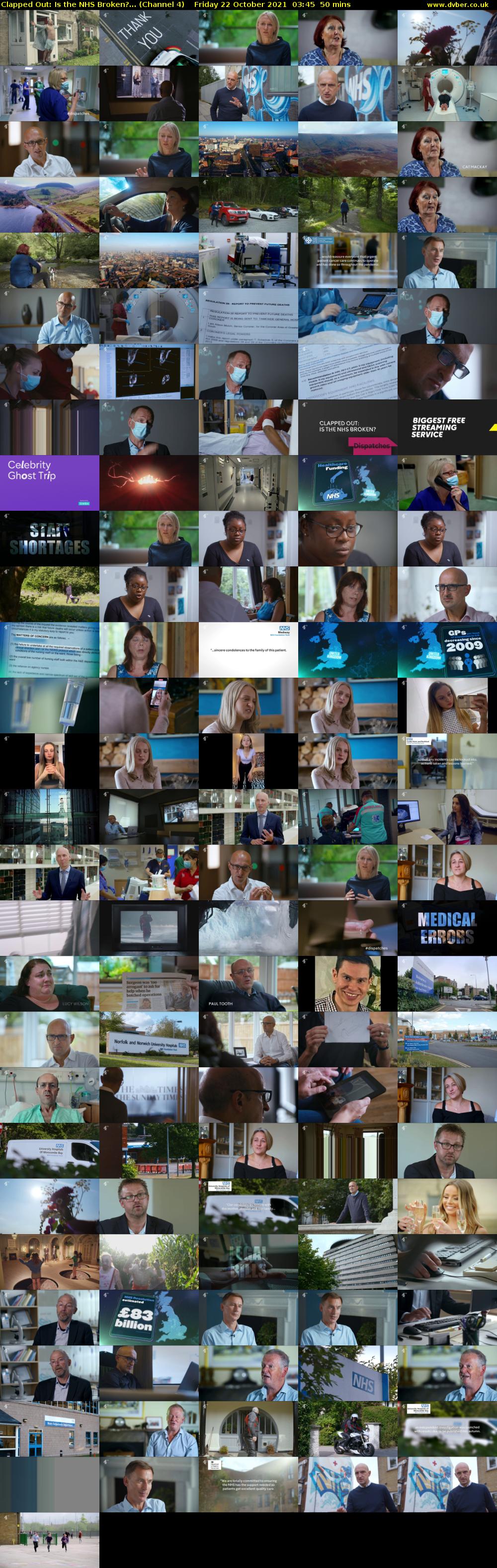 Clapped Out: Is the NHS Broken?... (Channel 4) Friday 22 October 2021 03:45 - 04:35