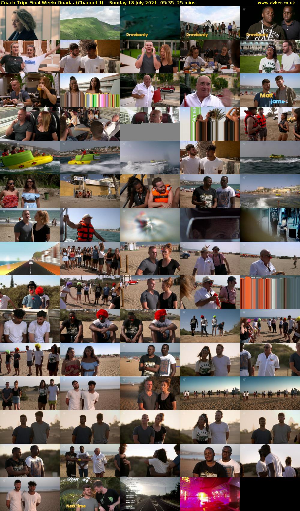 Coach Trip: Final Week: Road... (Channel 4) Sunday 18 July 2021 05:35 - 06:00