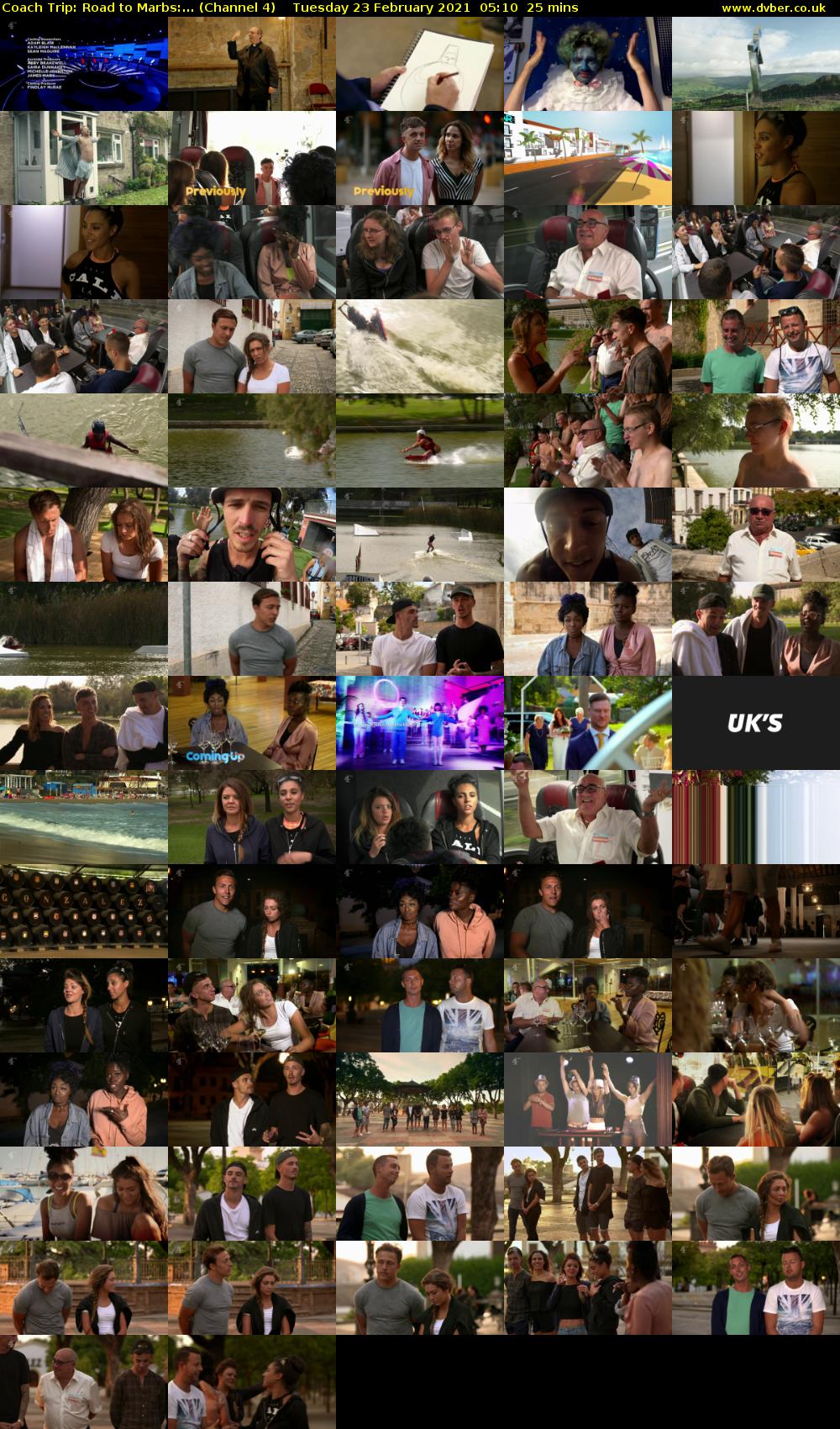 Coach Trip: Road to Marbs:... (Channel 4) Tuesday 23 February 2021 05:10 - 05:35