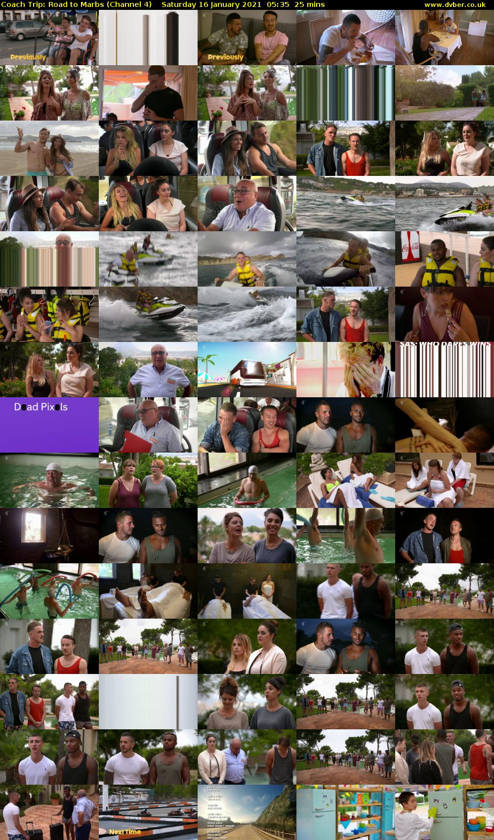 Coach Trip: Road to Marbs (Channel 4) Saturday 16 January 2021 05:35 - 06:00