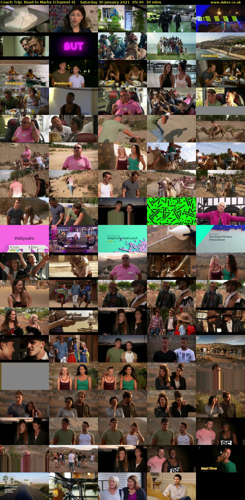 Coach Trip: Road to Marbs (Channel 4) Saturday 30 January 2021 05:40 - 06:10
