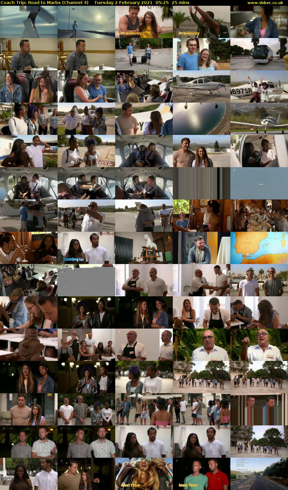 Coach Trip: Road to Marbs (Channel 4) Tuesday 2 February 2021 05:25 - 05:50