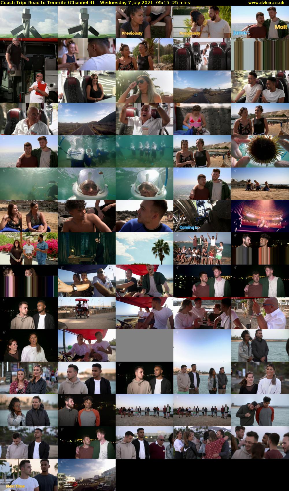 Coach Trip: Road to Tenerife (Channel 4) Wednesday 7 July 2021 05:15 - 05:40