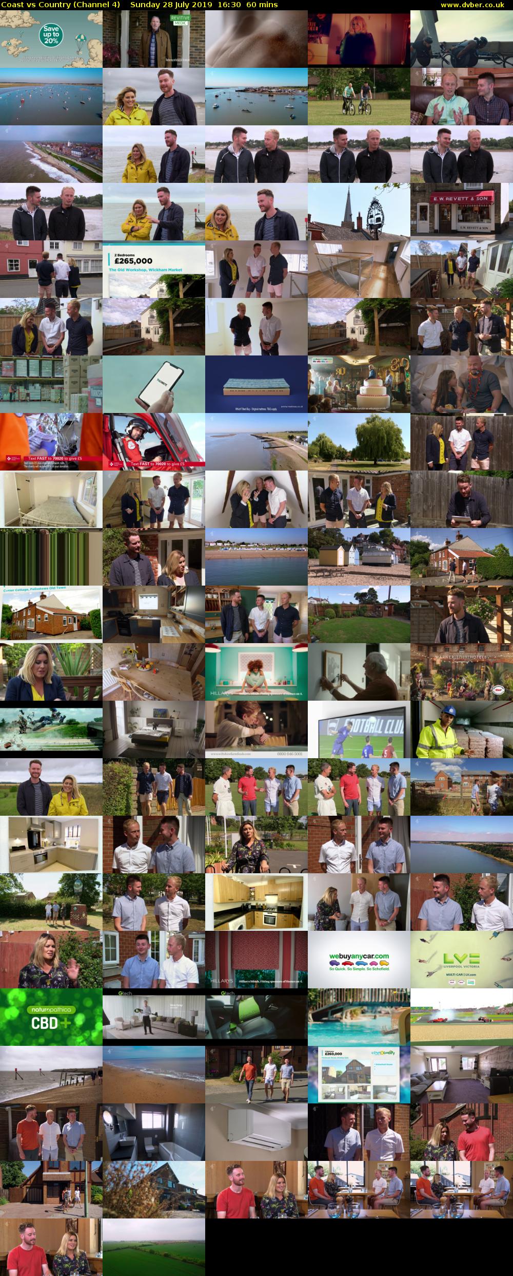 Coast vs Country (Channel 4) Sunday 28 July 2019 16:30 - 17:30