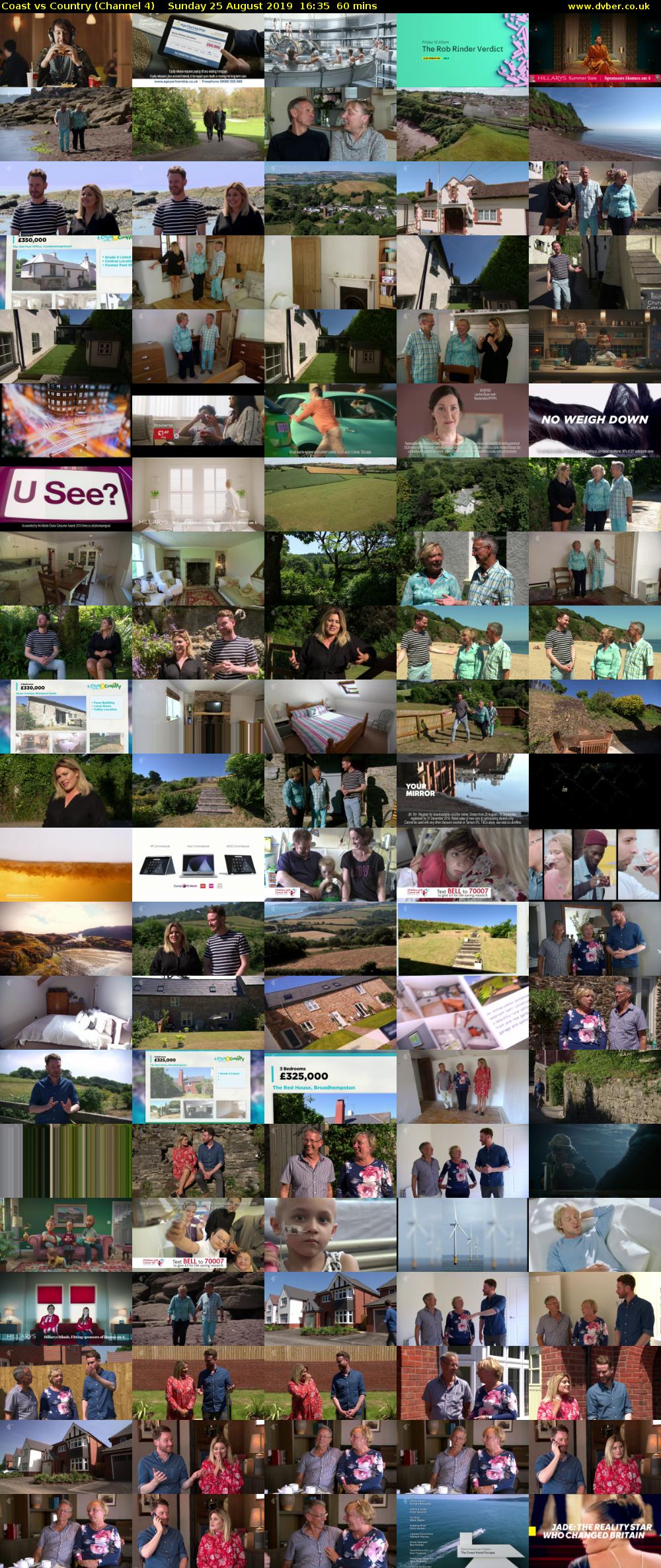 Coast vs Country (Channel 4) Sunday 25 August 2019 16:35 - 17:35