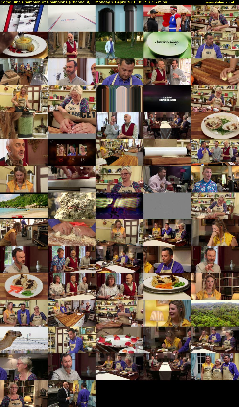 Come Dine Champion of Champions (Channel 4) Monday 23 April 2018 03:50 - 04:45