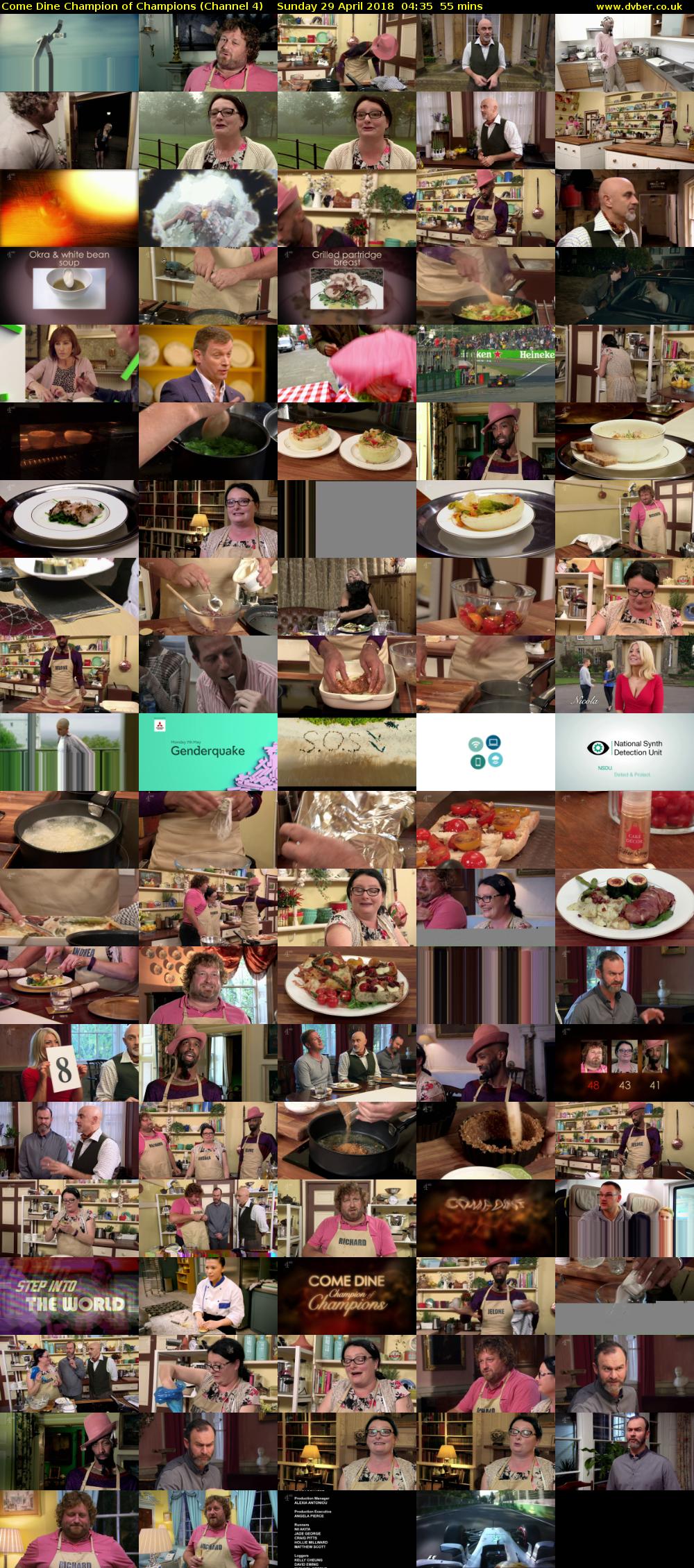 Come Dine Champion of Champions (Channel 4) Sunday 29 April 2018 04:35 - 05:30