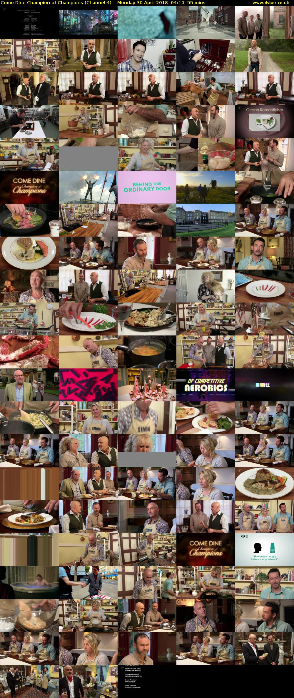 Come Dine Champion of Champions (Channel 4) Monday 30 April 2018 04:10 - 05:05