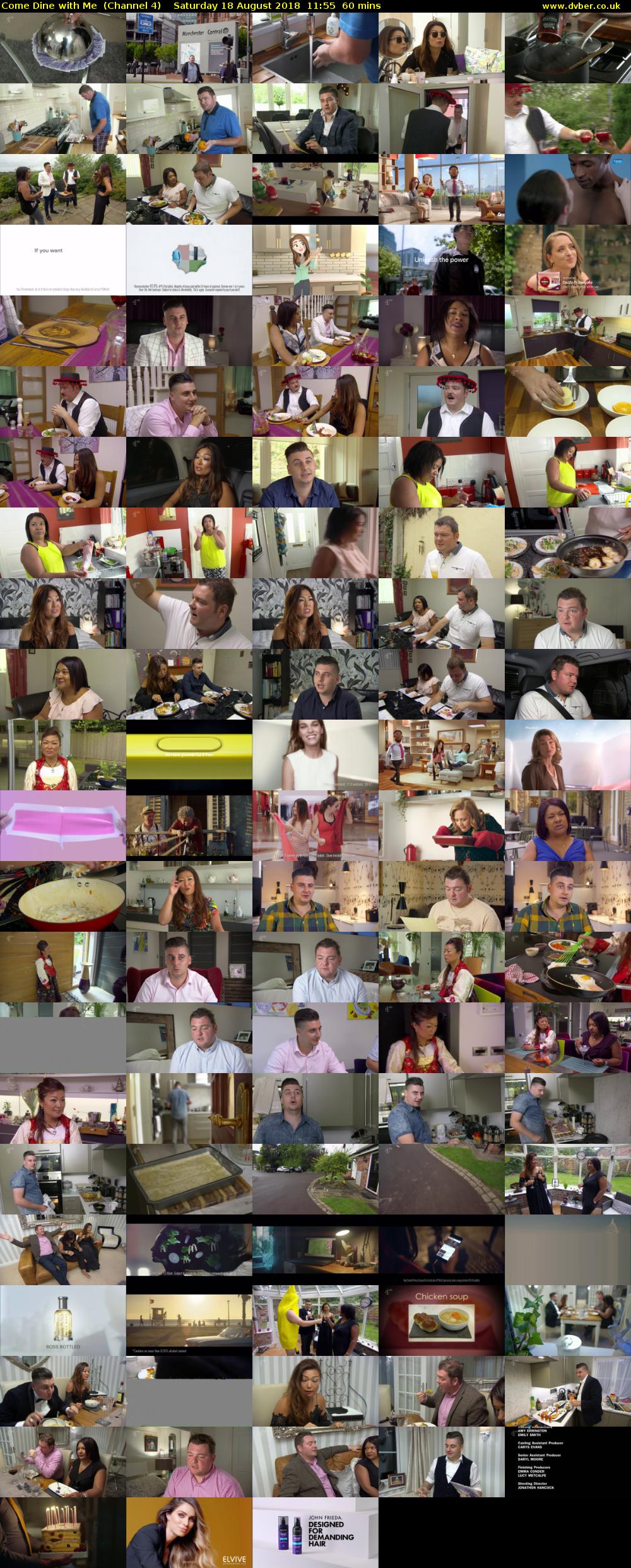 Come Dine with Me  (Channel 4) Saturday 18 August 2018 11:55 - 12:55