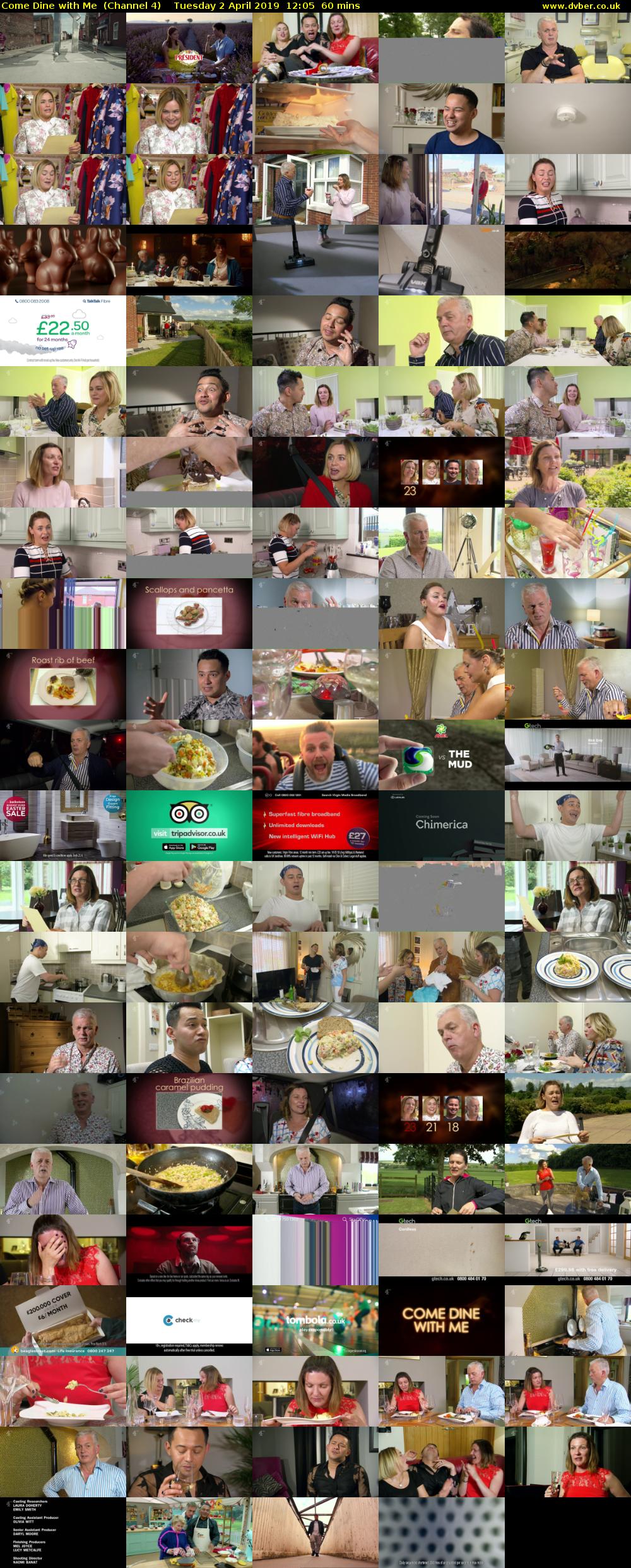 Come Dine with Me  (Channel 4) Tuesday 2 April 2019 12:05 - 13:05