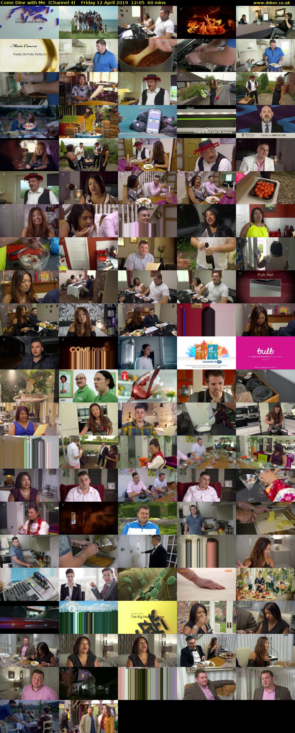 Come Dine with Me  (Channel 4) Friday 12 April 2019 12:05 - 13:05