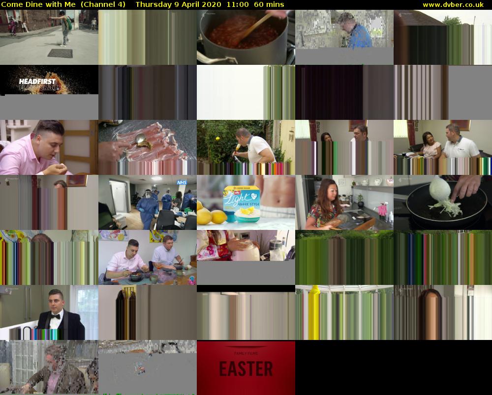 Come Dine with Me  (Channel 4) Thursday 9 April 2020 11:00 - 12:00