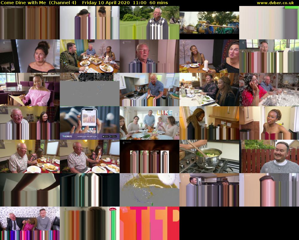 Come Dine with Me  (Channel 4) Friday 10 April 2020 11:00 - 12:00