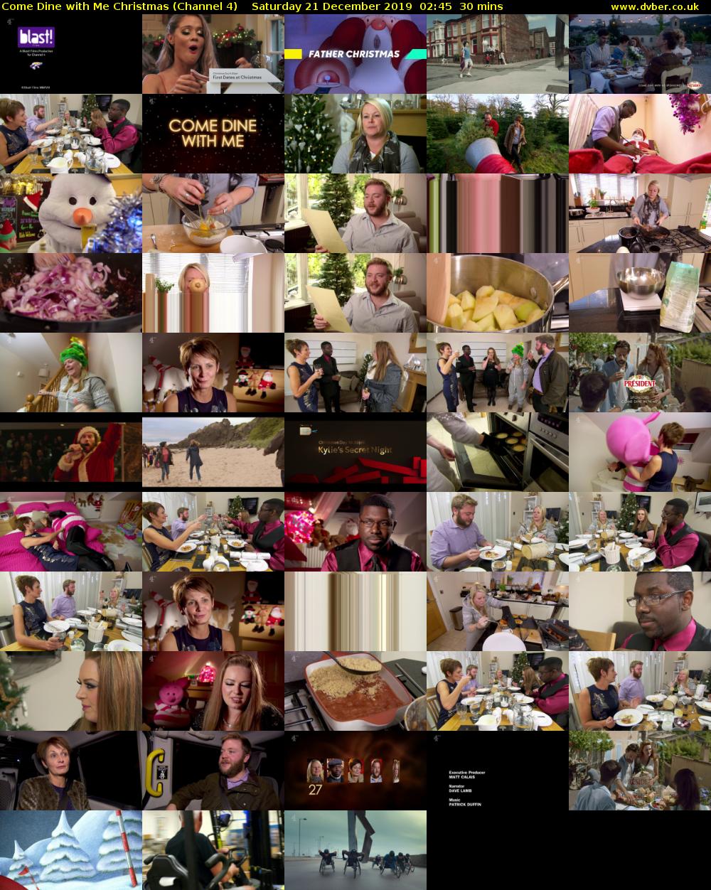 Come Dine with Me Christmas (Channel 4) Saturday 21 December 2019 02:45 - 03:15