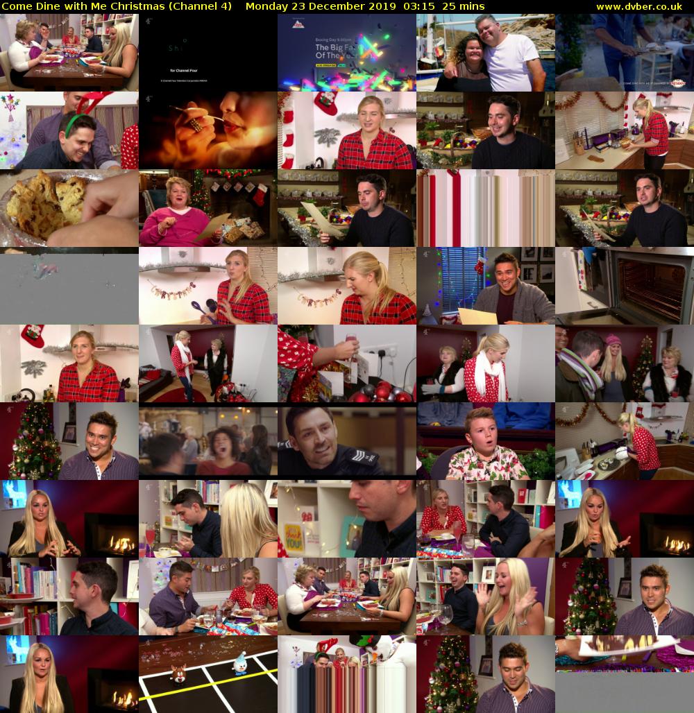 Come Dine with Me Christmas (Channel 4) Monday 23 December 2019 03:15 - 03:40