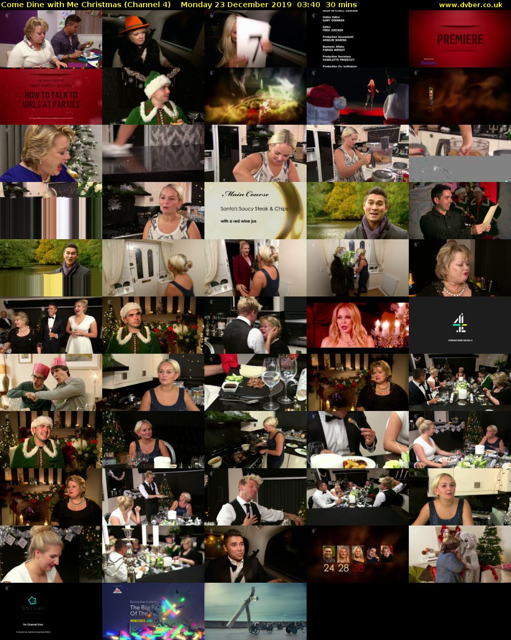 Come Dine with Me Christmas (Channel 4) Monday 23 December 2019 03:40 - 04:10