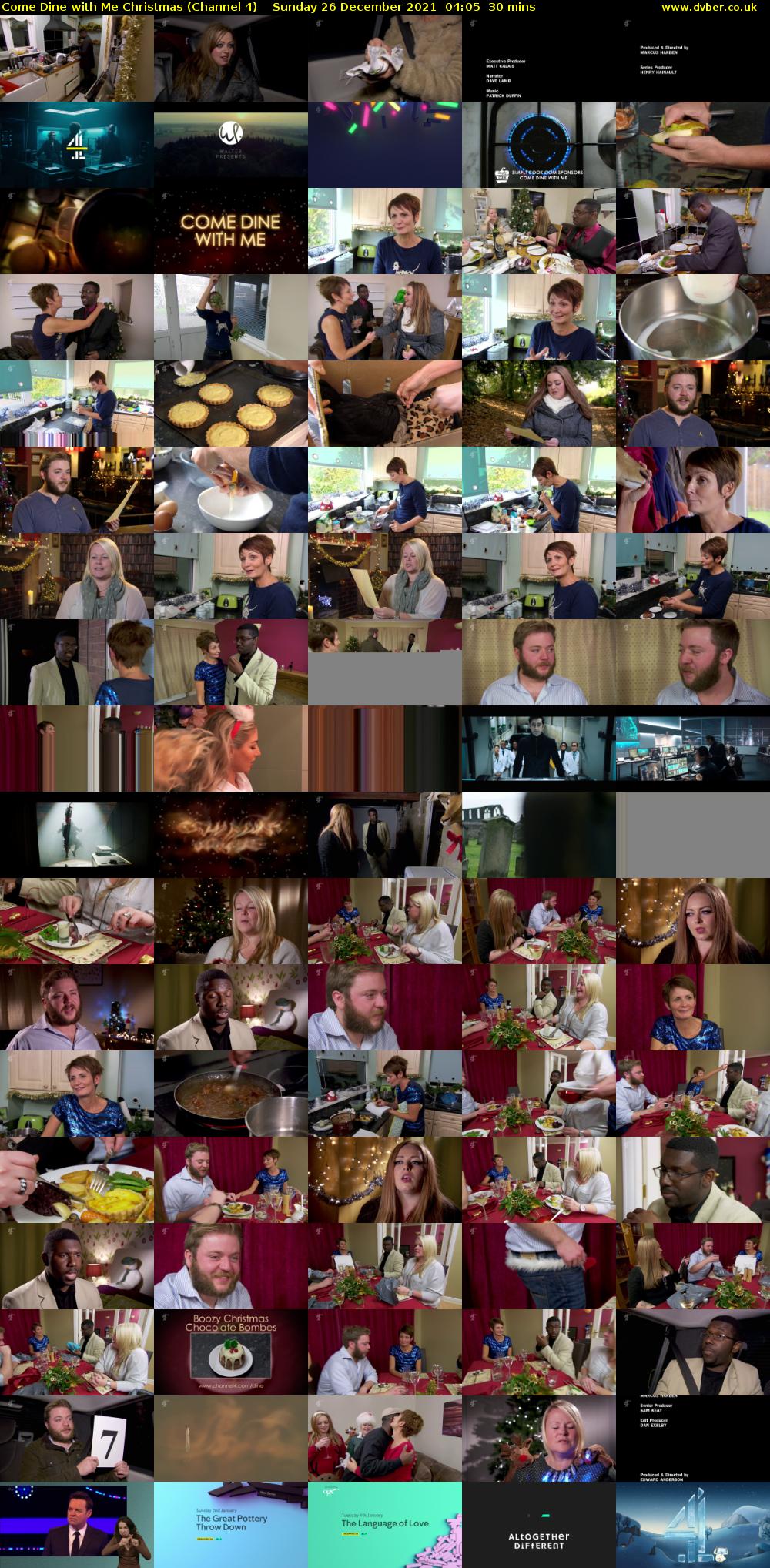 Come Dine with Me Christmas (Channel 4) Sunday 26 December 2021 04:05 - 04:35