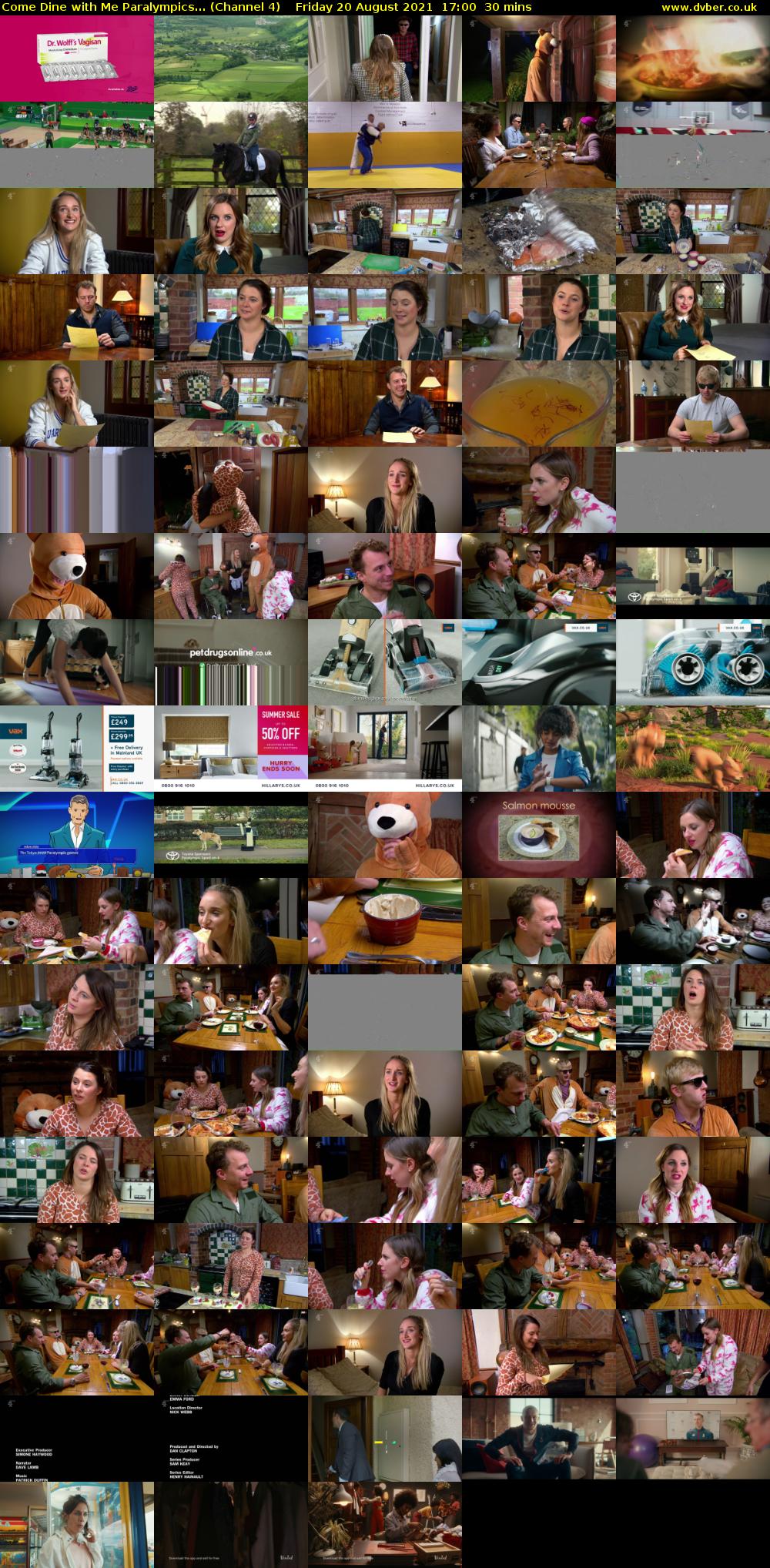 Come Dine with Me Paralympics... (Channel 4) Friday 20 August 2021 17:00 - 17:30