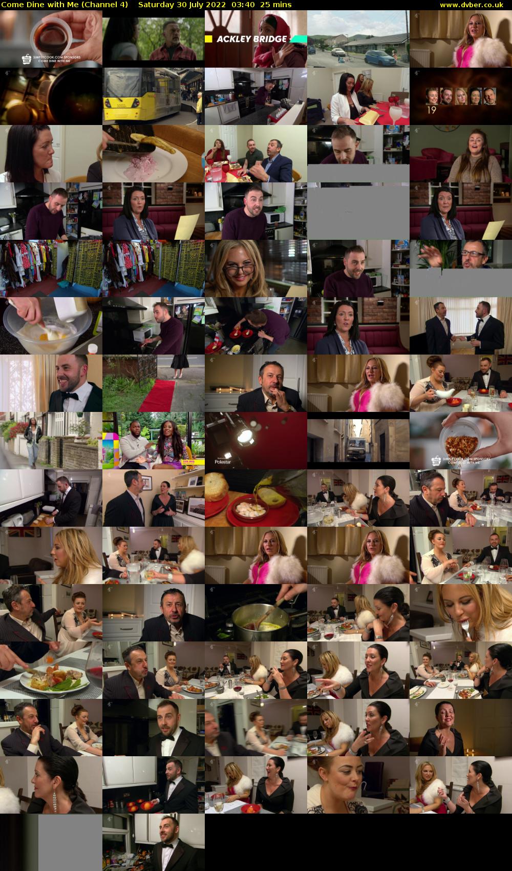 Come Dine with Me (Channel 4) Saturday 30 July 2022 03:40 - 04:05