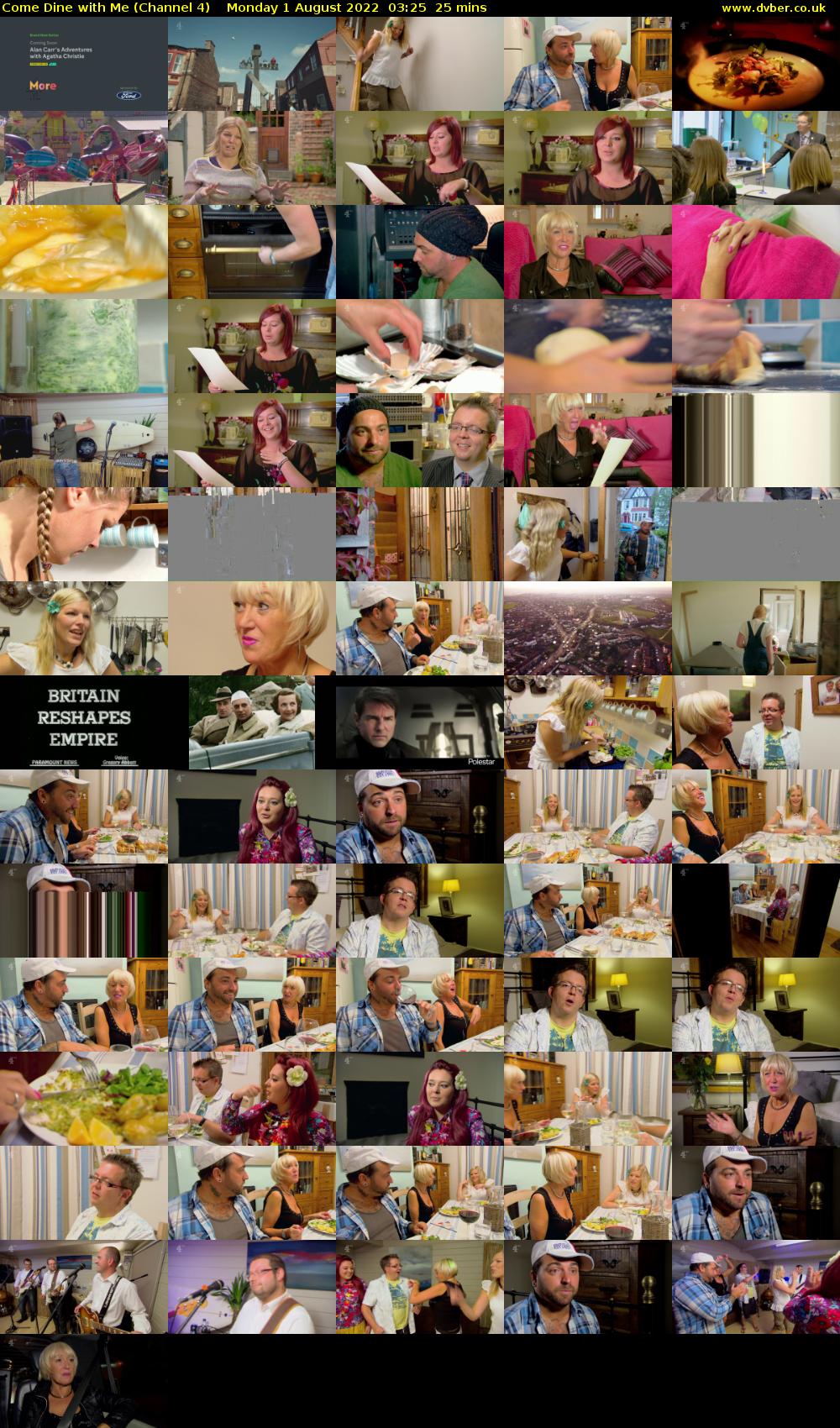 Come Dine with Me (Channel 4) Monday 1 August 2022 03:25 - 03:50