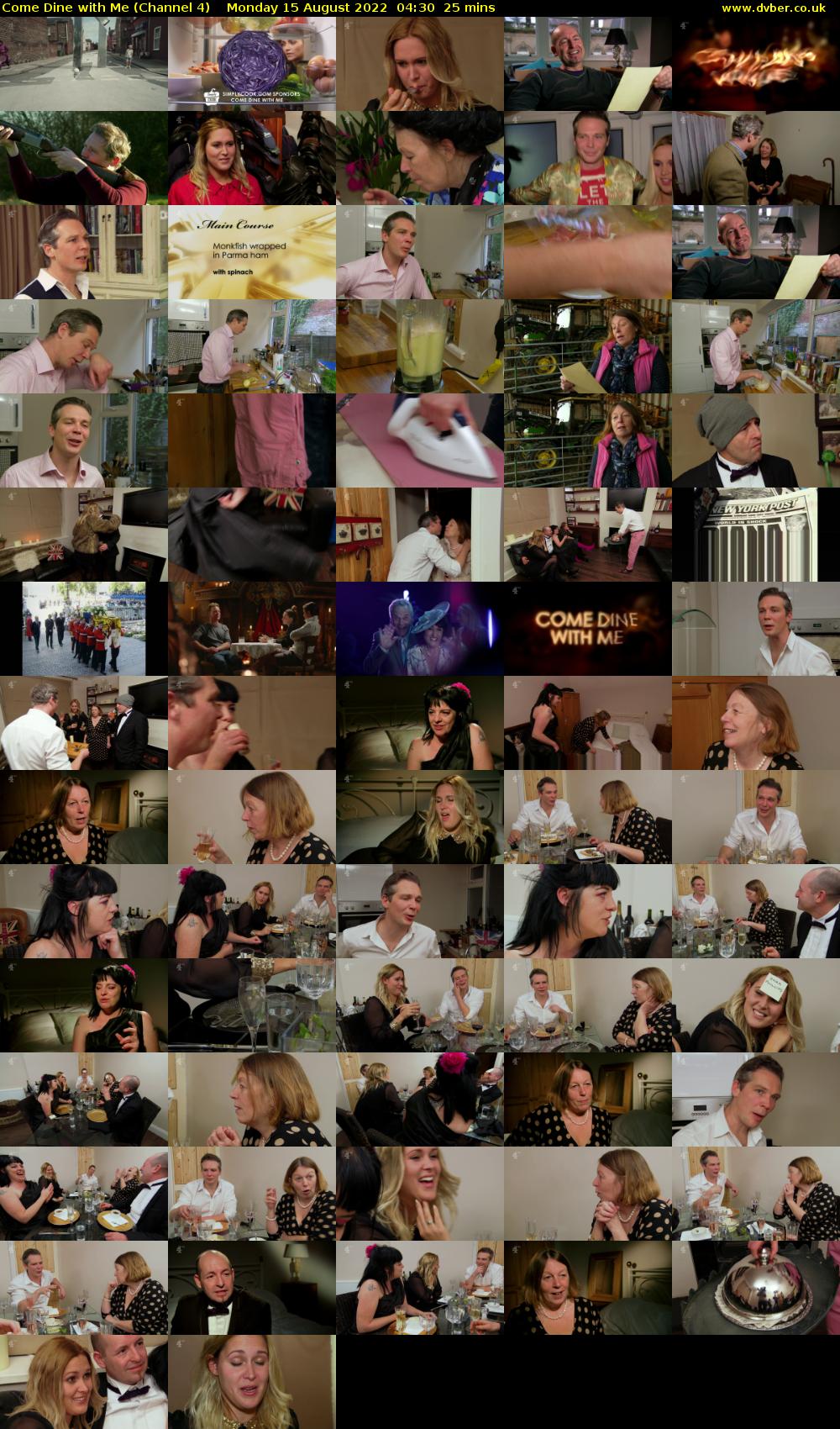 Come Dine with Me (Channel 4) Monday 15 August 2022 04:30 - 04:55