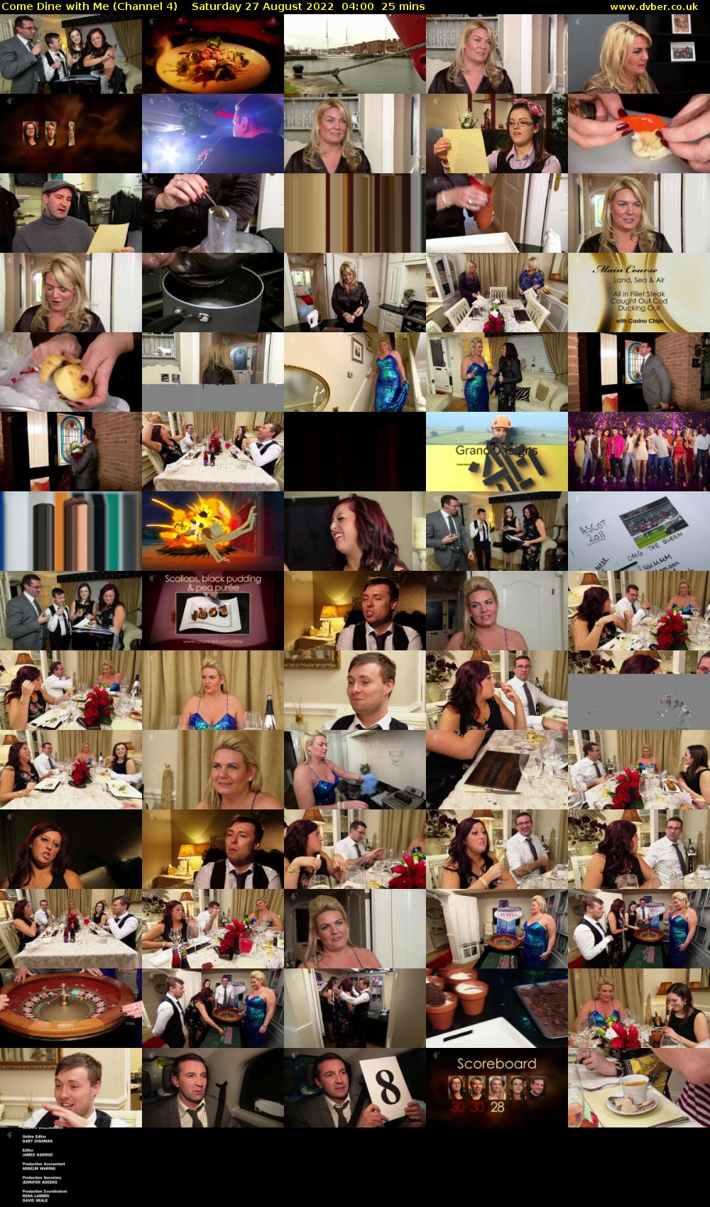 Come Dine with Me (Channel 4) Saturday 27 August 2022 04:00 - 04:25