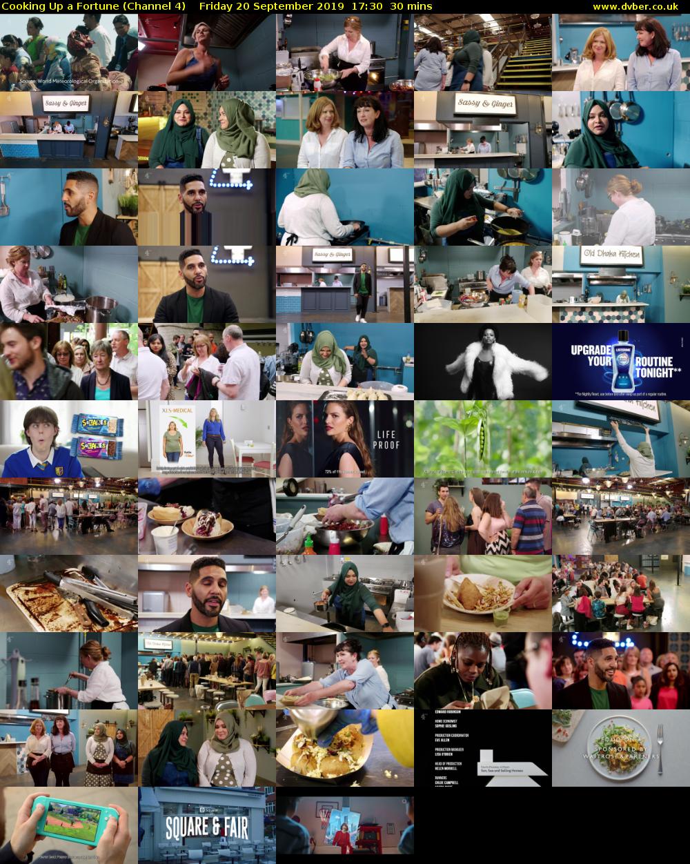 Cooking Up a Fortune (Channel 4) Friday 20 September 2019 17:30 - 18:00