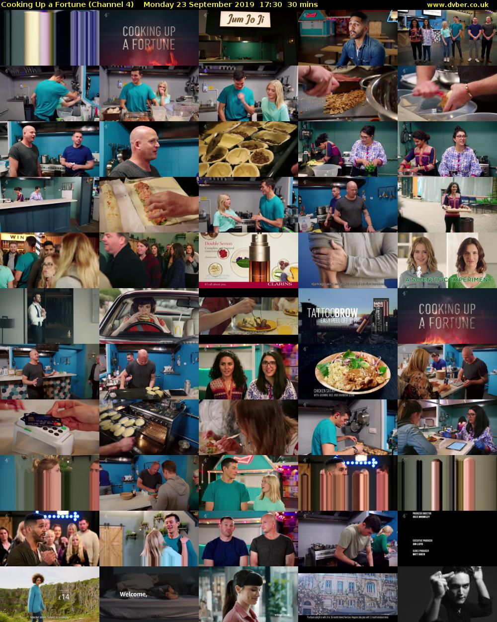 Cooking Up a Fortune (Channel 4) Monday 23 September 2019 17:30 - 18:00