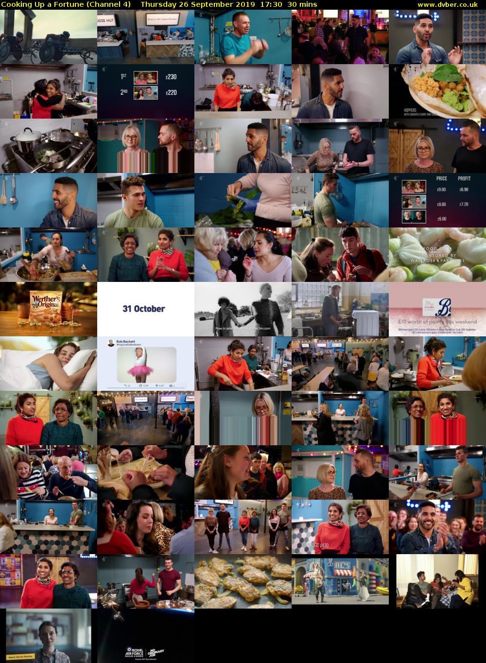 Cooking Up a Fortune (Channel 4) Thursday 26 September 2019 17:30 - 18:00