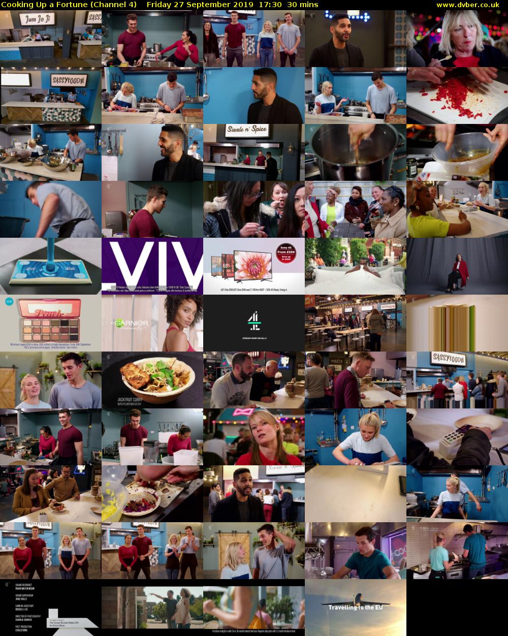 Cooking Up a Fortune (Channel 4) Friday 27 September 2019 17:30 - 18:00