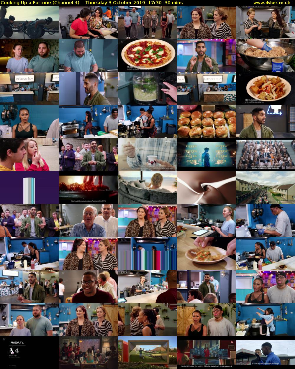 Cooking Up a Fortune (Channel 4) Thursday 3 October 2019 17:30 - 18:00