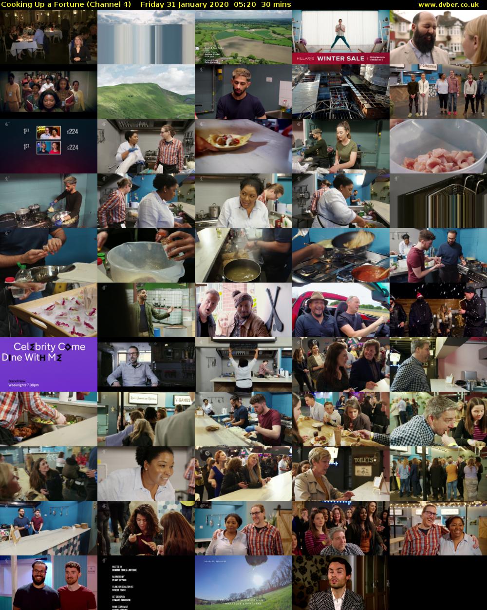 Cooking Up a Fortune (Channel 4) Friday 31 January 2020 05:20 - 05:50