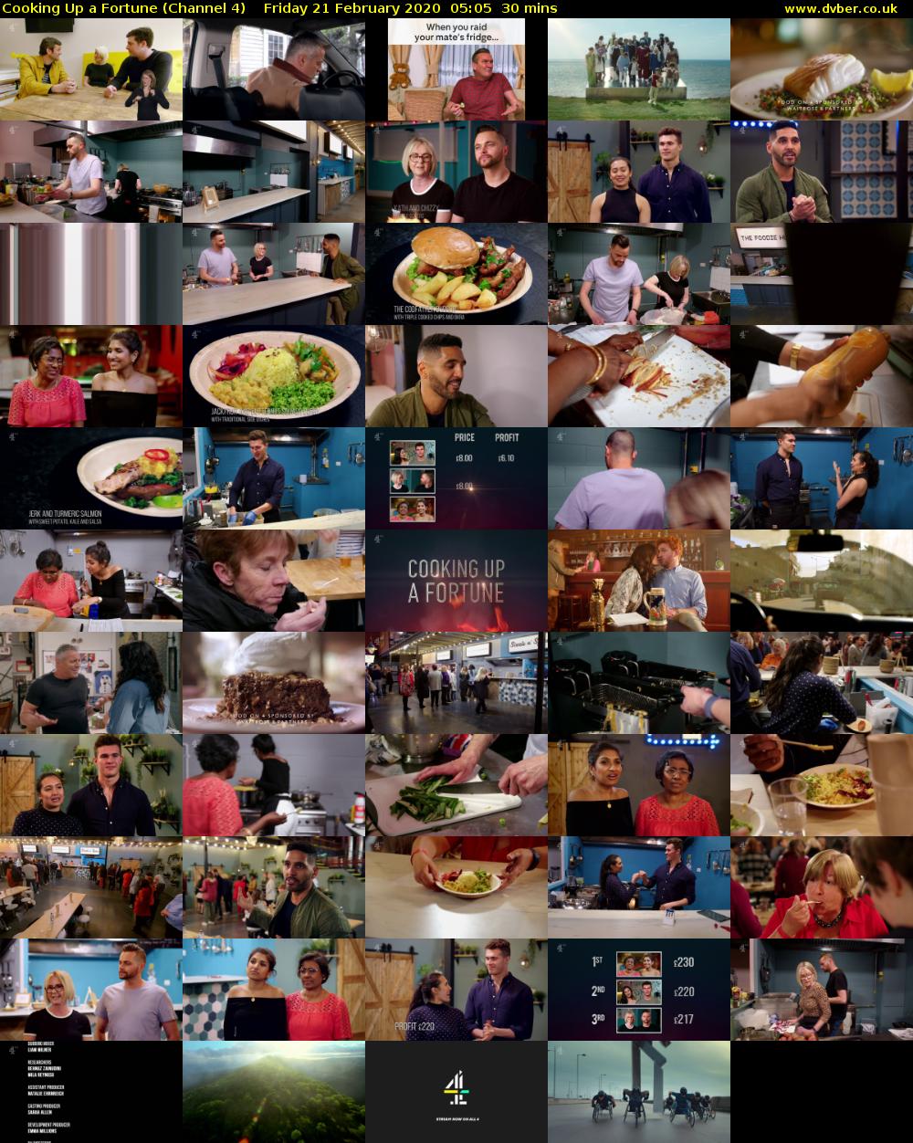 Cooking Up a Fortune (Channel 4) Friday 21 February 2020 05:05 - 05:35