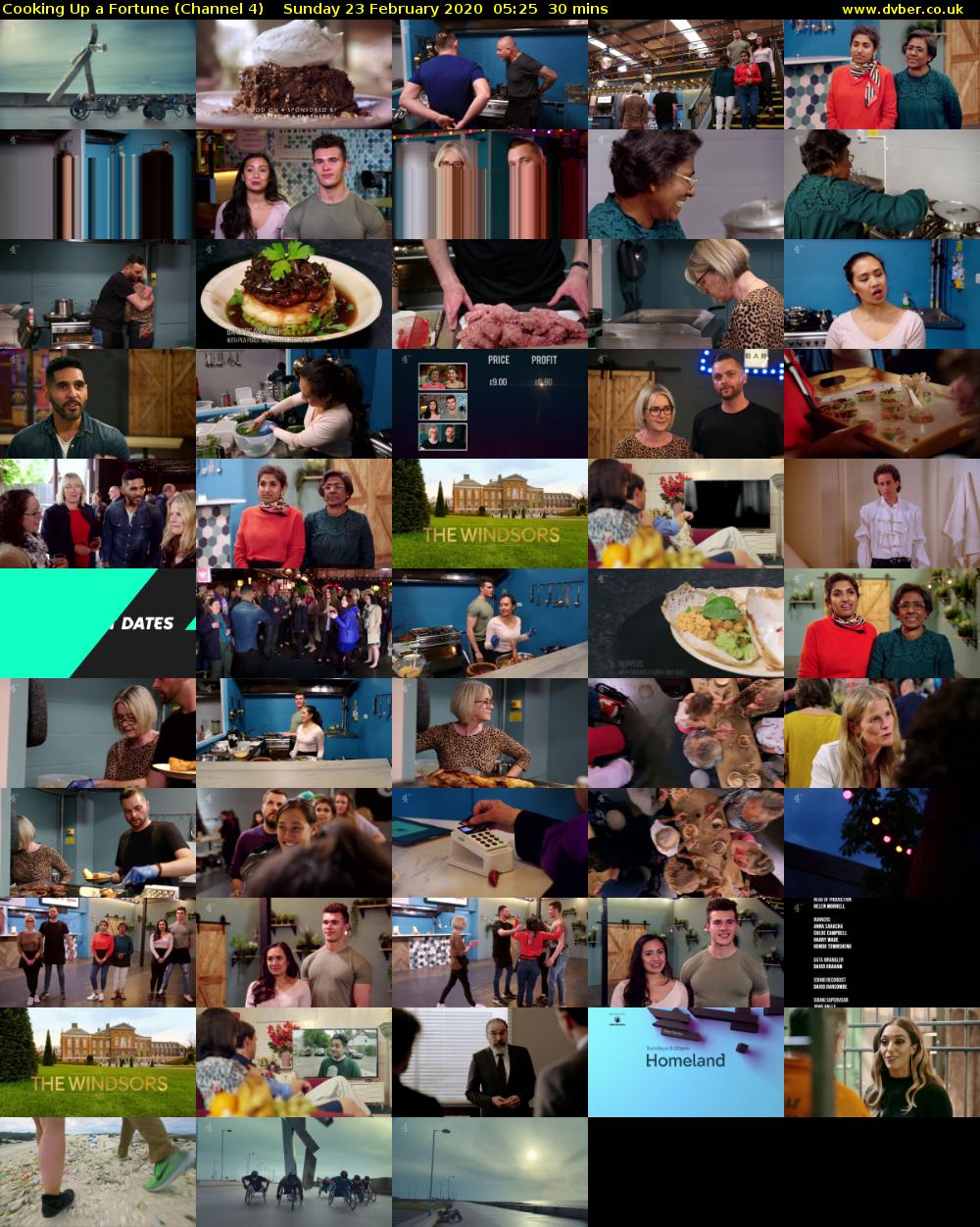 Cooking Up a Fortune (Channel 4) Sunday 23 February 2020 05:25 - 05:55