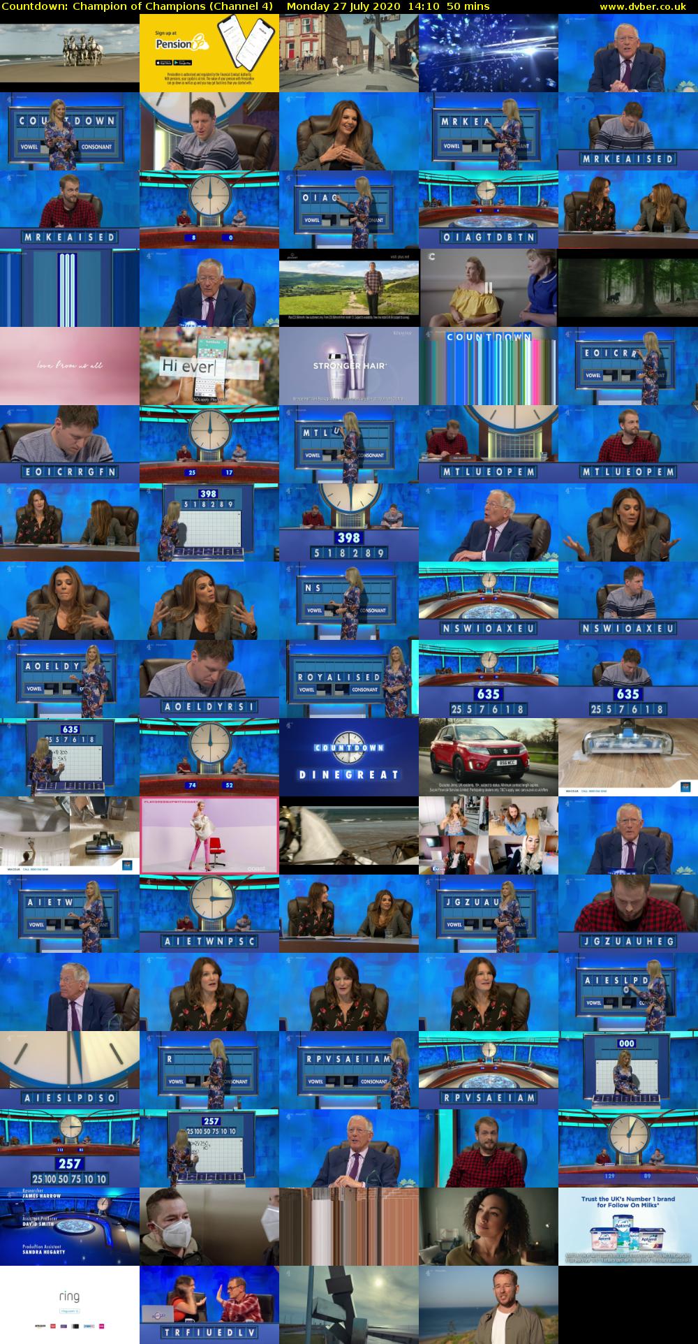 Countdown: Champion of Champions (Channel 4) Monday 27 July 2020 14:10 - 15:00