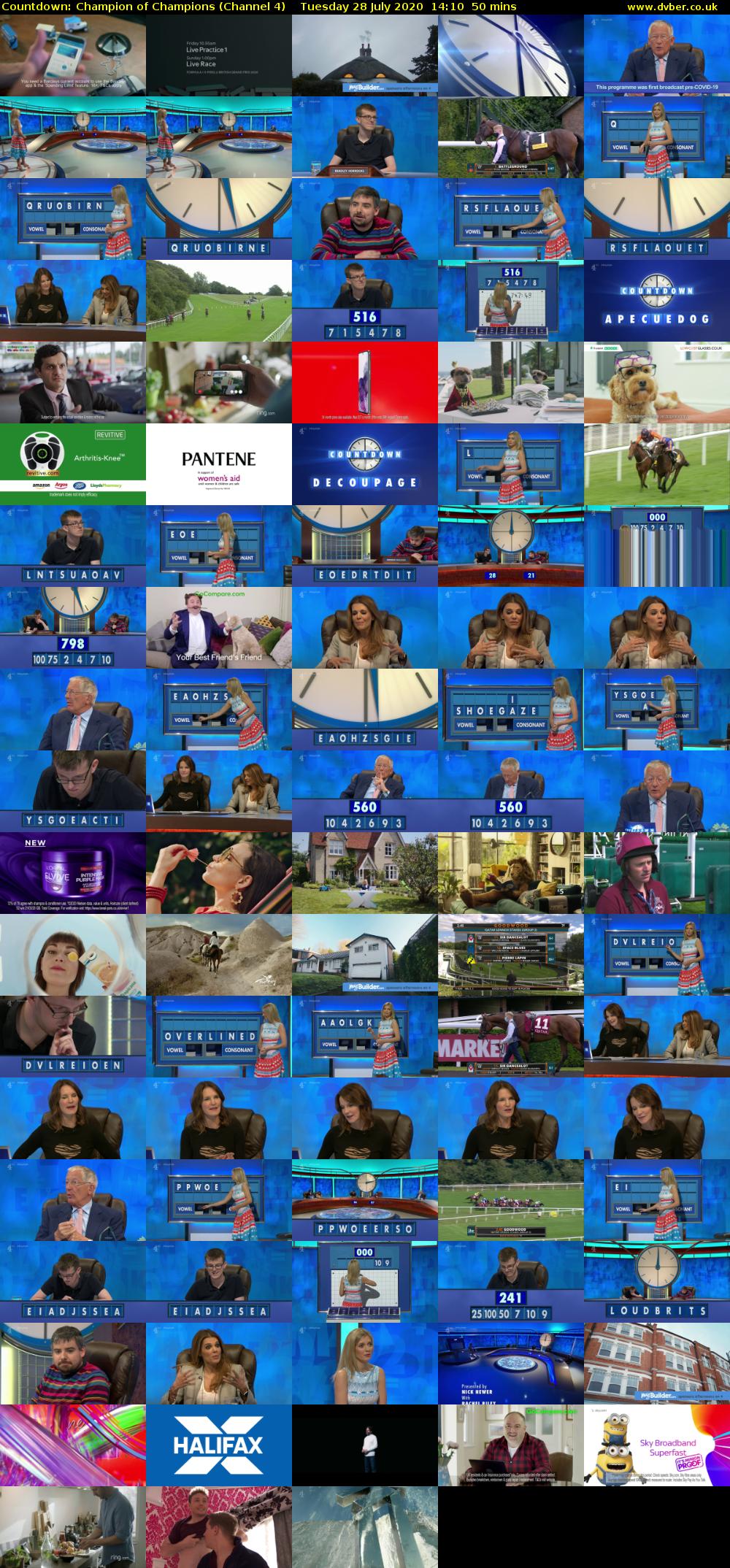 Countdown: Champion of Champions (Channel 4) Tuesday 28 July 2020 14:10 - 15:00