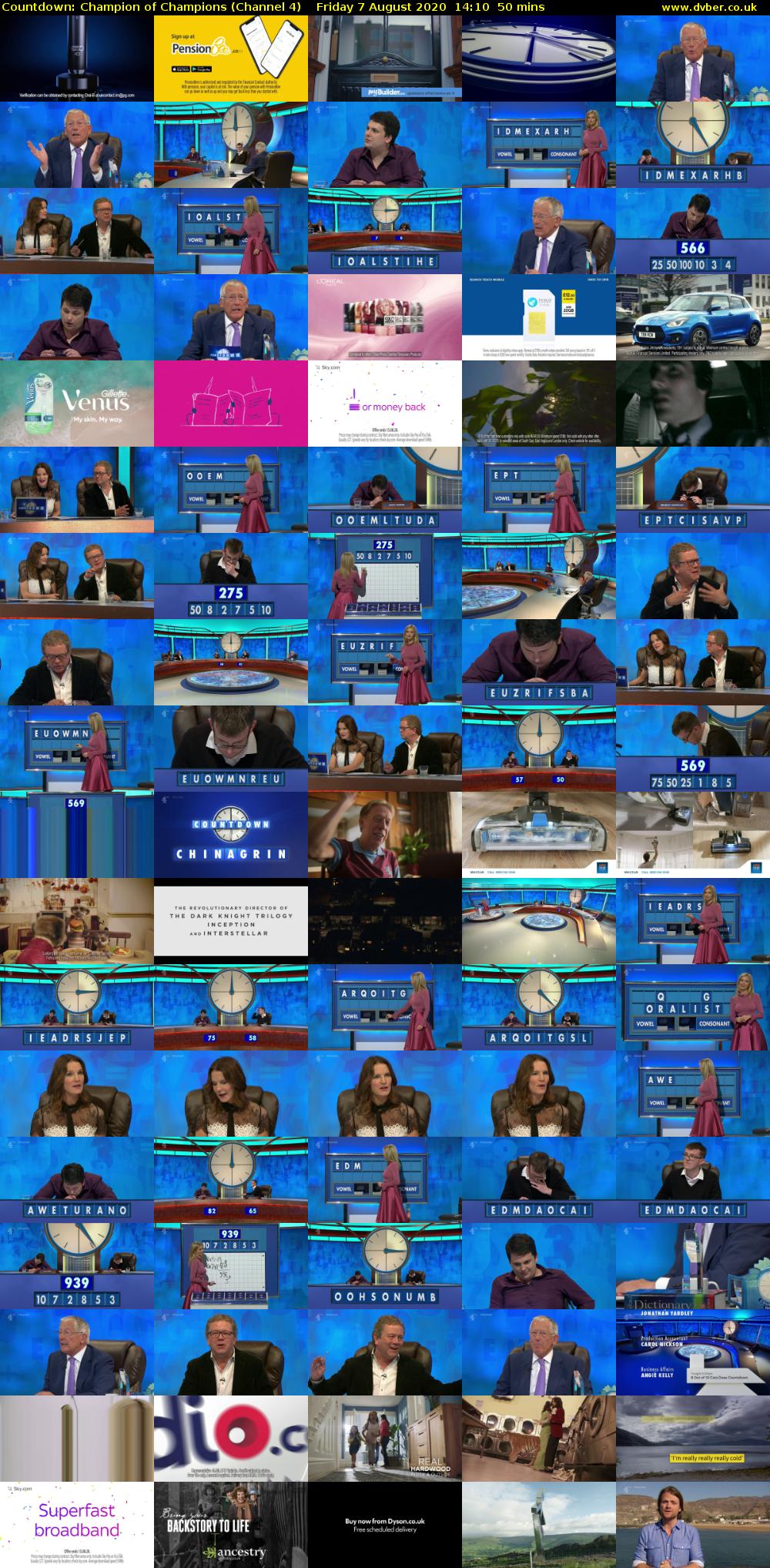 Countdown: Champion of Champions (Channel 4) Friday 7 August 2020 14:10 - 15:00