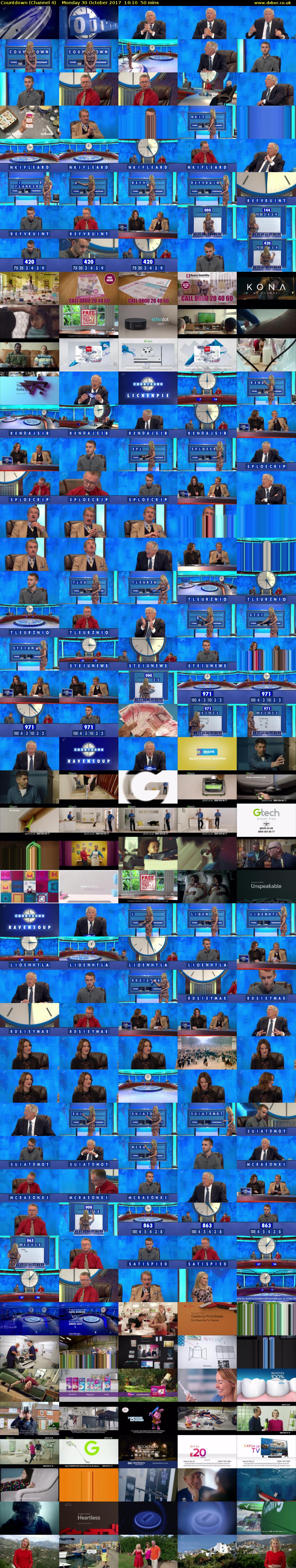 Countdown (Channel 4) Monday 30 October 2017 14:10 - 15:00