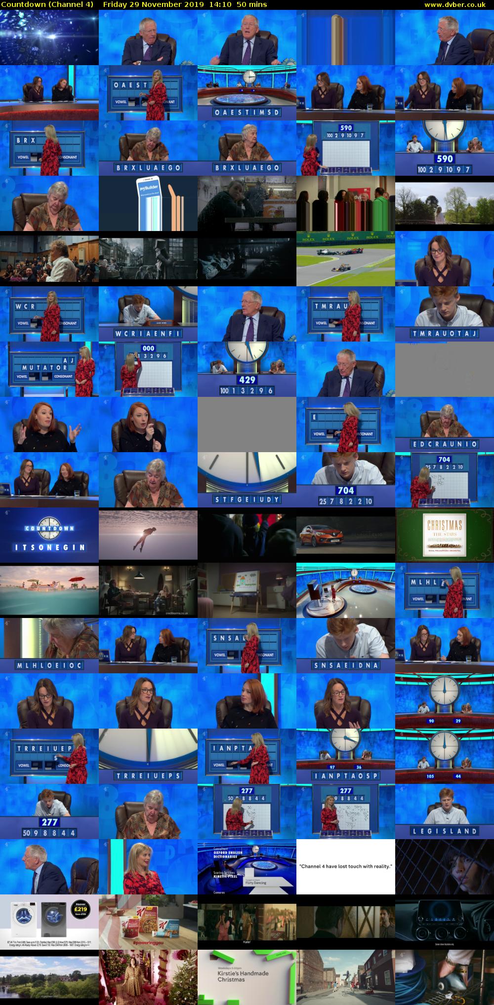Countdown (Channel 4) Friday 29 November 2019 14:10 - 15:00