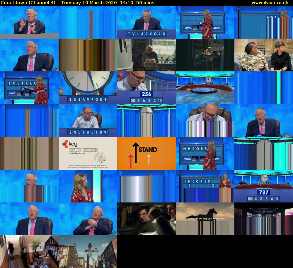 Countdown (Channel 4) Tuesday 10 March 2020 14:10 - 15:00