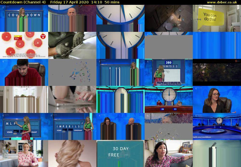 Countdown (Channel 4) Friday 17 April 2020 14:10 - 15:00