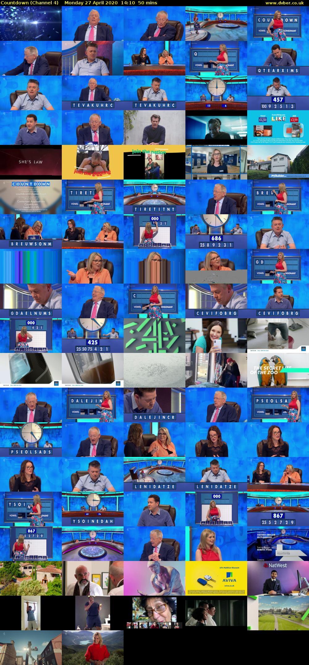 Countdown (Channel 4) Monday 27 April 2020 14:10 - 15:00