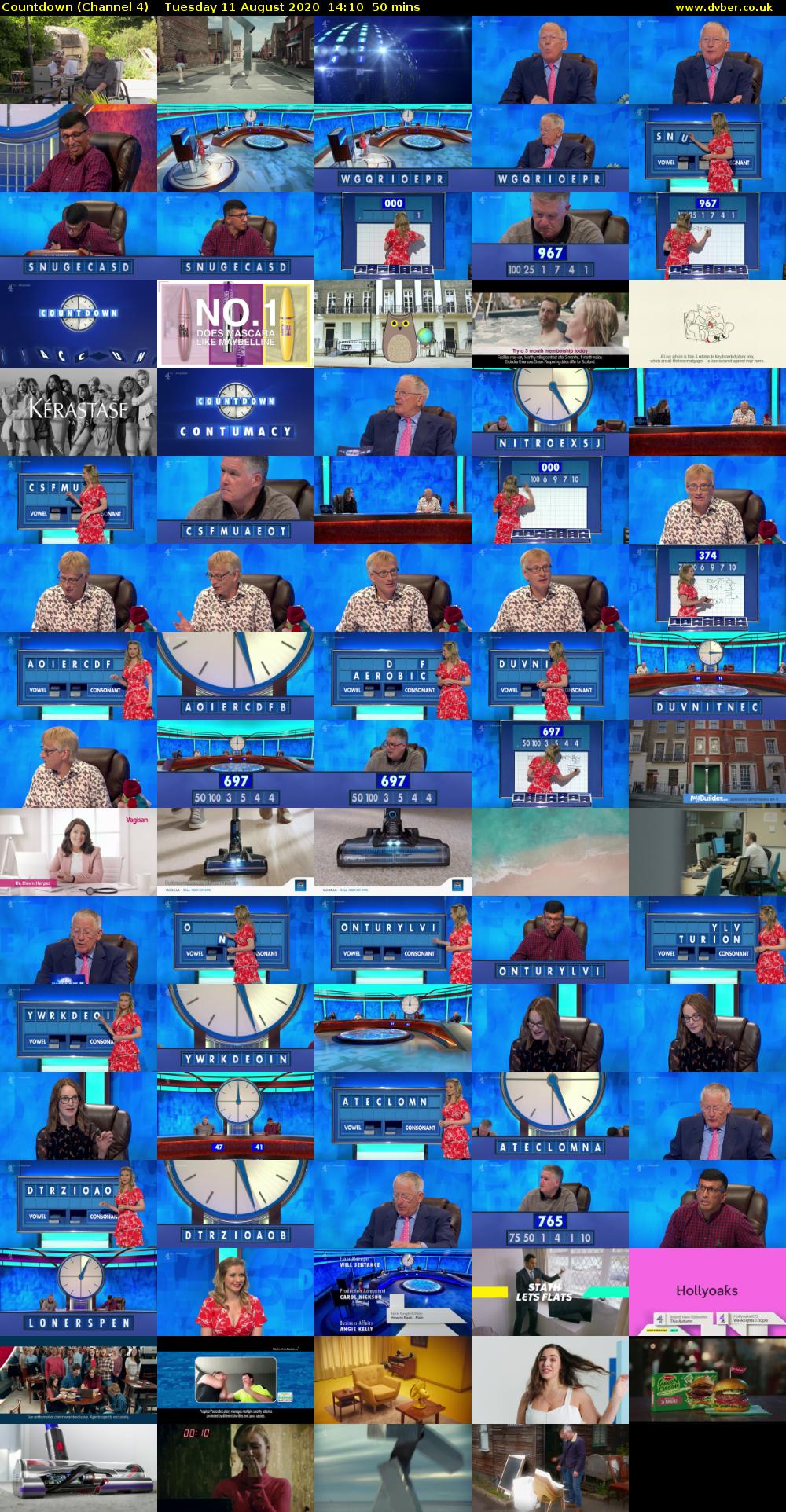 Countdown (Channel 4) Tuesday 11 August 2020 14:10 - 15:00