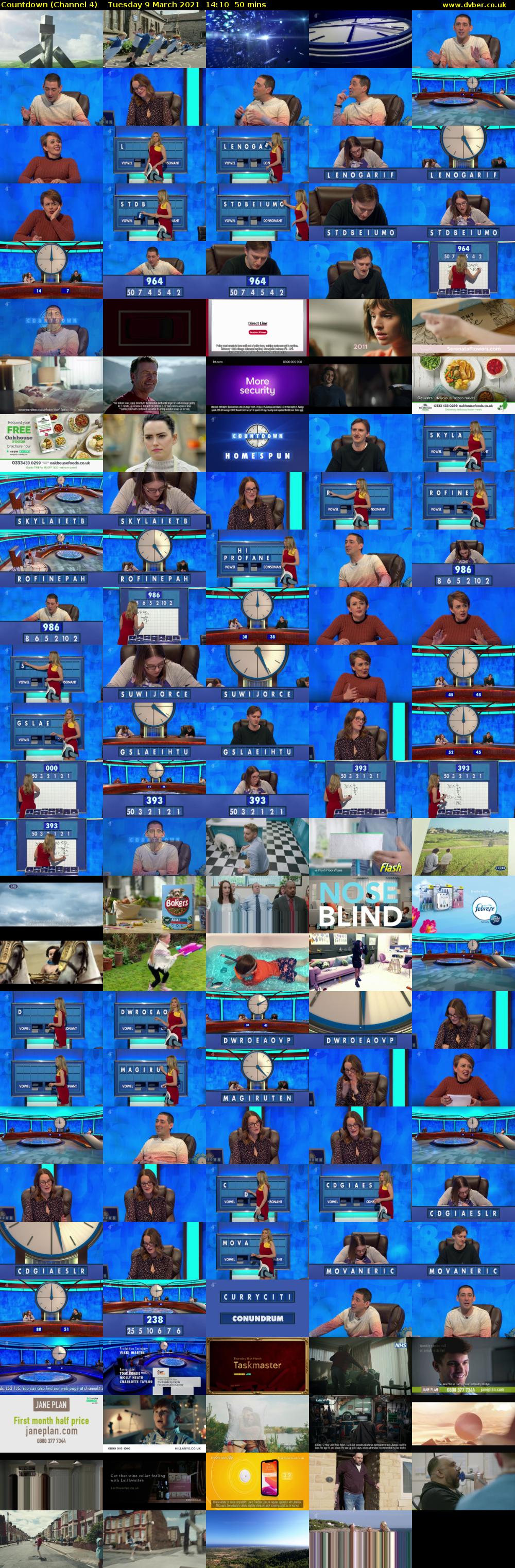 Countdown (Channel 4) Tuesday 9 March 2021 14:10 - 15:00